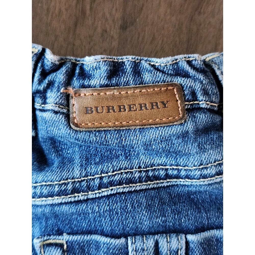 Burberry Baby Boy Jeans Size 12M Novacheck Cuff Straight Leg zip Elastic waist - Picture 3 of 7